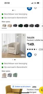 IKEA Tullsta fauteuil - gratis ophalen, Huis en Inrichting, Fauteuils, Ophalen, Gebruikt, Stof, 75 tot 100 cm