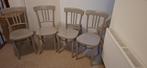 Houten cafestoelen, Huis en Inrichting, Ophalen, Gebruikt, Vier, Cafestoel
