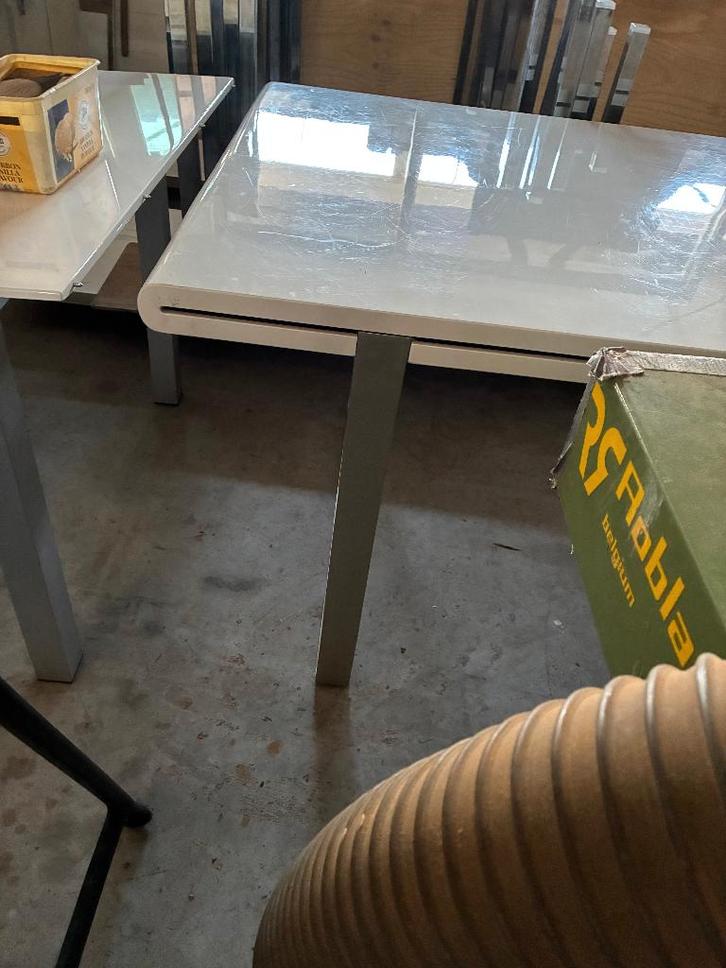 zware kunststof tafel met rvs onderstel, Huis en Inrichting, Tafels | Eettafels, 50 tot 100 cm, 150 tot 200 cm, Rechthoekig, Kunststof