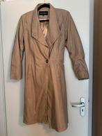 Lange beige leren jas van Transmission maat M, Maat 38/40 (M), Transmission, Beige, Ophalen of Verzenden