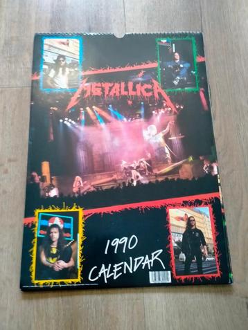 Metallica 1990 vintage kalender muziek hardrock metal  beschikbaar voor biedingen