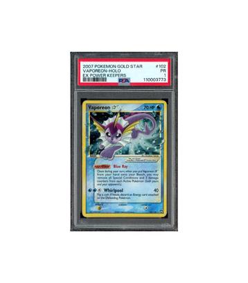 Pokemon Vaporeon Gold Star EX Power Keepers Holo #102 PSA 1 beschikbaar voor biedingen