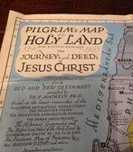 Pilgrims Map of The Holy Land/ kaart van Israël, Gelezen, Ophalen of Verzenden, Landkaart, 1800 tot 2000