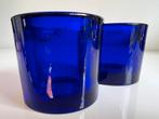 2 Iittala KIVI Marimekko Waxinelichthouder~Cobalt Blue 1988, Huis en Inrichting, Woonaccessoires | Kandelaars en Kaarsen, Ophalen of Verzenden