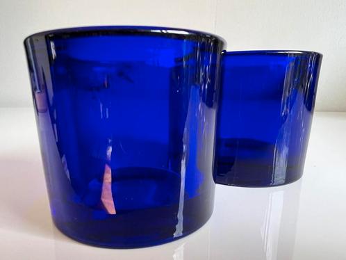 2 Iittala KIVI Marimekko Waxinelichthouder~Cobalt Blue 1988, Huis en Inrichting, Woonaccessoires | Kandelaars en Kaarsen, Zo goed als nieuw