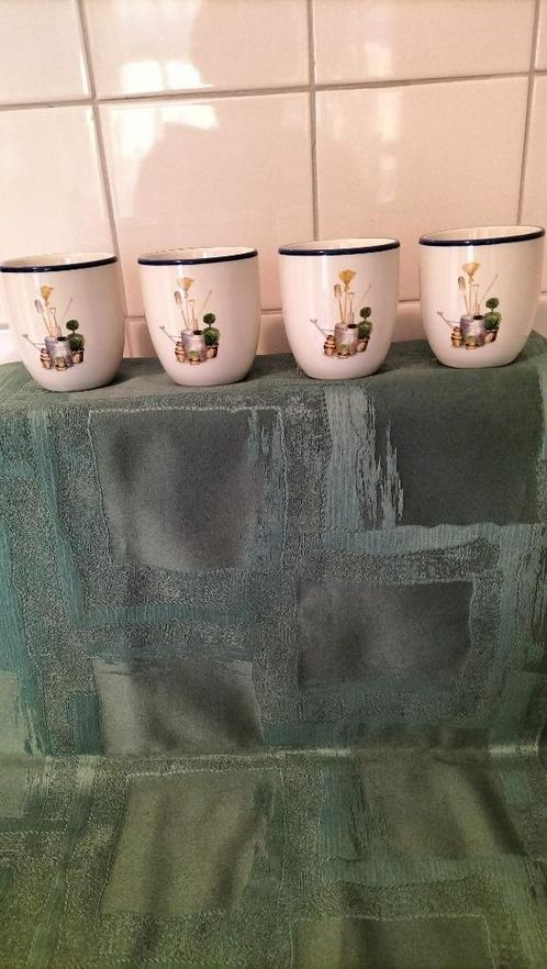 Alie Kruse - Kolk  4 mokjes met tuinafbeeldingen - Nieuw, Huis en Inrichting, Keuken | Servies, Nieuw, Kop(pen) en/of Schotel(s)