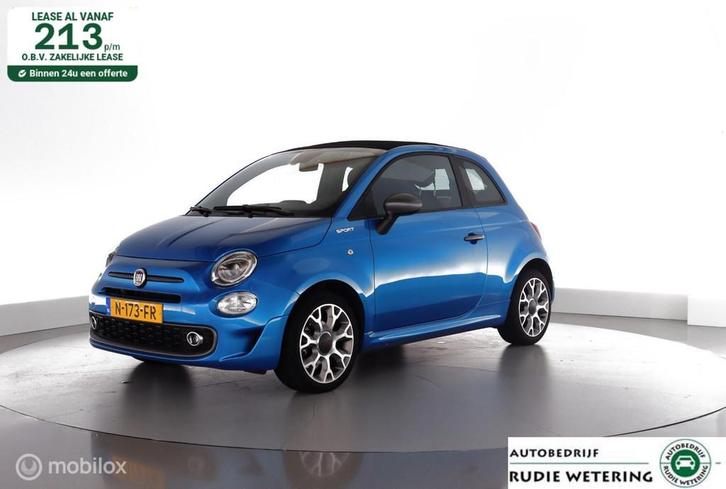 Fiat 500C 1.0 Hybrid Sport dab|applecarplay|cruise|pdc|lmv16, Auto's, Fiat, Bedrijf, Te koop, 500C, ABS, Airbags, Airconditioning