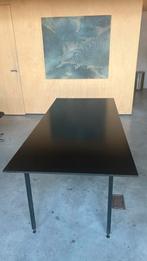 tafels ; stalen onderstel met zwart tafelblad, Huis en Inrichting, Tafels | Eettafels, 200 cm of meer, 50 tot 100 cm, Rechthoekig