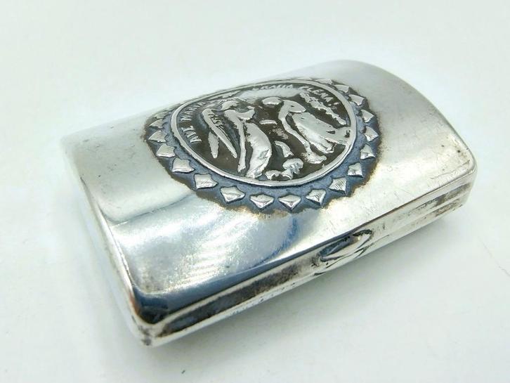 Zilveren doosje voor rozenkrans, 835, Antiek en Kunst, Antiek | Goud en Zilver, Zilver, Verzenden