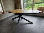 Eettafel ovaal visgraat, Huis en Inrichting, Ophalen, 100 tot 150 cm, 200 cm of meer, Zo goed als nieuw