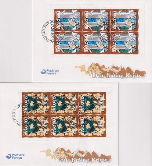 Foroyar 2001 Sa067 Kerstmis PZB 2x, Postzegels en Munten, Postzegels | Eerstedagenveloppen, Onbeschreven, Europa, Ophalen of Verzenden
