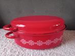 Retro Braadpan / Plantenbak Rood, Ophalen of Verzenden, Gebruikt, Overige materialen, Koekenpan of Braadpan