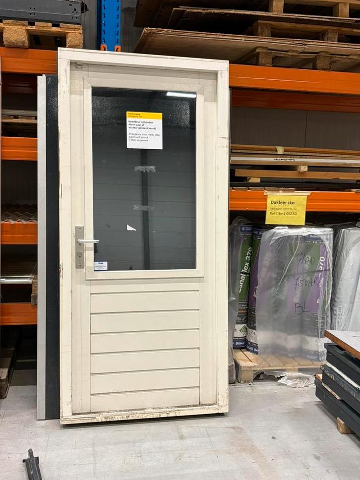 Deuren en dubbeledeuren tuindeuren met kozijn gebruikt, Doe-het-zelf en Verbouw, Deuren en Horren, Zo goed als nieuw, Buitendeur