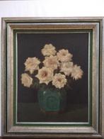 Schilderij witte rozen, Ophalen of Verzenden