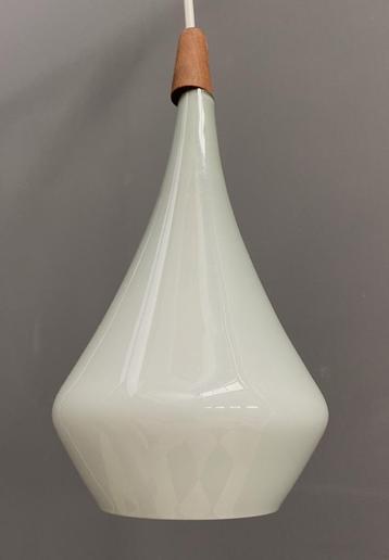 60 jaren teardrop Hang lamp Holmegaard grijs glas teak dopje beschikbaar voor biedingen