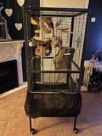 2 argoponissen met kooi en binnenkooitjes, Ophalen, Zo goed als nieuw, Metaal, Vogelkooi