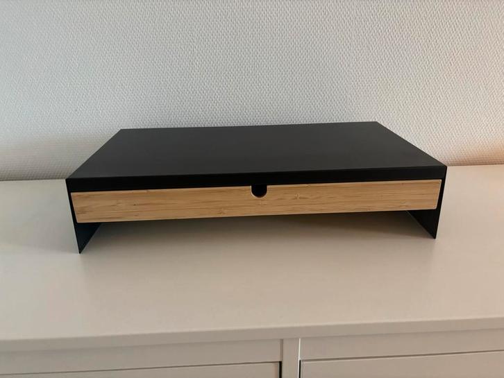 ELLOVEN monitorstandaard met lade, Computers en Software, Laptopstandaarden, Zo goed als nieuw, Ophalen