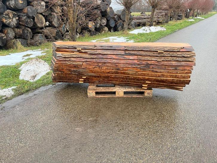 Vers gezaagde essen schaaldelen – 50 mm – Live edge, Doe-het-zelf en Verbouw, Hout en Planken, Nieuw, Plank, Overige houtsoorten