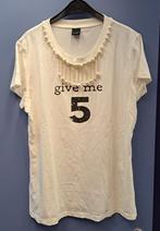 Pinko statement shirt creme + hangende parels mt L nr 50191, Pinko, Pinko, ., Wit