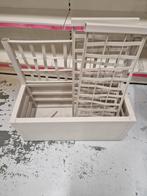 Vidaxl Plantenbak met Trellis - Wit - 79x36x135cm, Tuin en Terras, Webshop@vidaxl.nl, Nieuw, Ophalen of Verzenden, Vidaxl