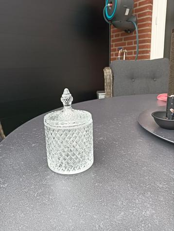 Glazen Potje met Deksel - Vintage Stijl beschikbaar voor biedingen