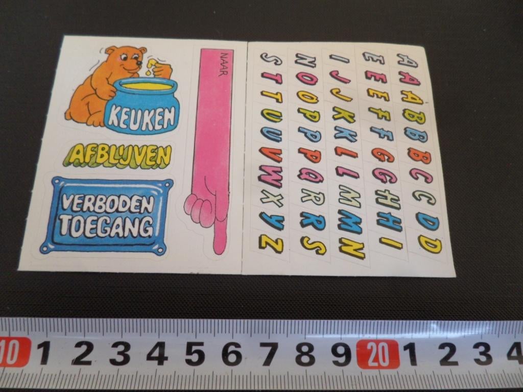 sticker set keuken afblijven alfabet  HANSAPLAST, Verzamelen, Ophalen, Zo goed als nieuw