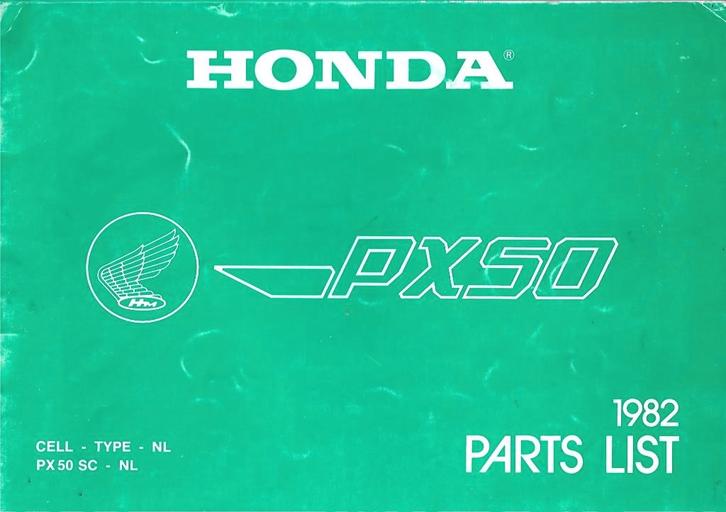Honda PX50 Holland Parts list (1115z) 1980 1981 1982, Fietsen en Brommers, Handleidingen en Instructieboekjes, Zo goed als nieuw