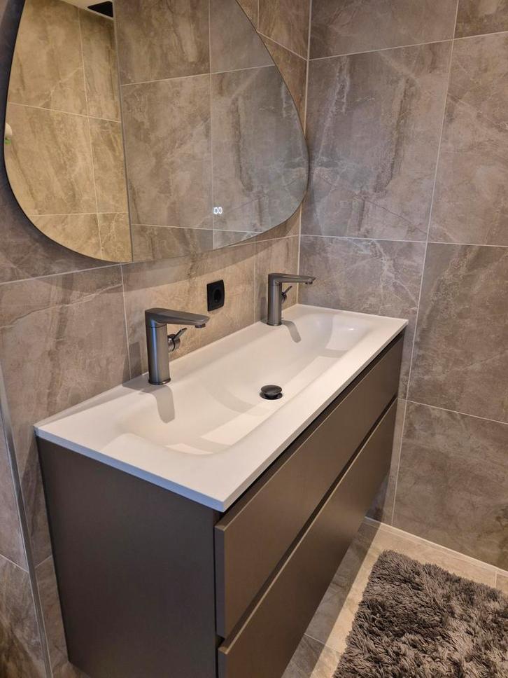 Thebalux Flow Wastafel Mat Wit 120cm Nieuw in doos, Huis en Inrichting, Badkamer | Badkamermeubels, Nieuw, Wasbak of Wastafel