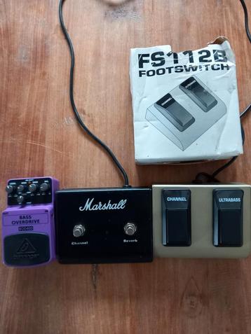 2 x Bas Footswitch & 1 x Overdrive Pedal Bundel beschikbaar voor biedingen