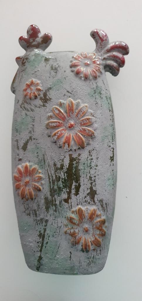 Grote, prachtige, gave, vrolijk makende aardewerk haan, Verzamelen, Beelden en Beeldjes, Zo goed als nieuw, Dier, Ophalen of Verzenden