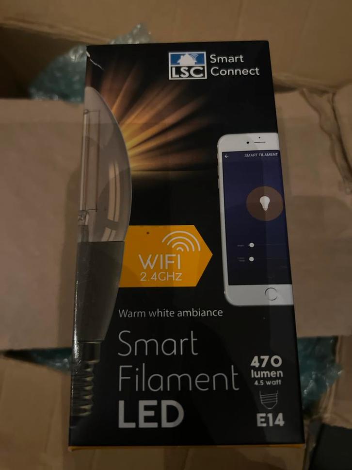 LSC Smart Connect Filament LED Lamp E14 - App Bestuurbaar, Huis en Inrichting, Lampen | Losse lampen, Nieuw, Led-lamp, Minder dan 30 watt