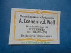 Oud lucifermerk Dameskapper A. Caenen v.d. Wall in MEERSSEN, Verzamelen, Ophalen of Verzenden, Zo goed als nieuw, Luciferdoosjes of -merken