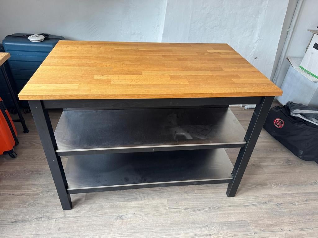 Ikea keukenblok zwart, Huis en Inrichting, Keuken | Keukenelementen, Ophalen, 75 cm of meer, 50 tot 100 cm, Zo goed als nieuw