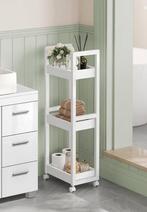 2 nieuwe Keukentrolley / Badkamer Trolley - Wit, Ophalen, Minder dan 50 cm, Overige typen, Nieuw