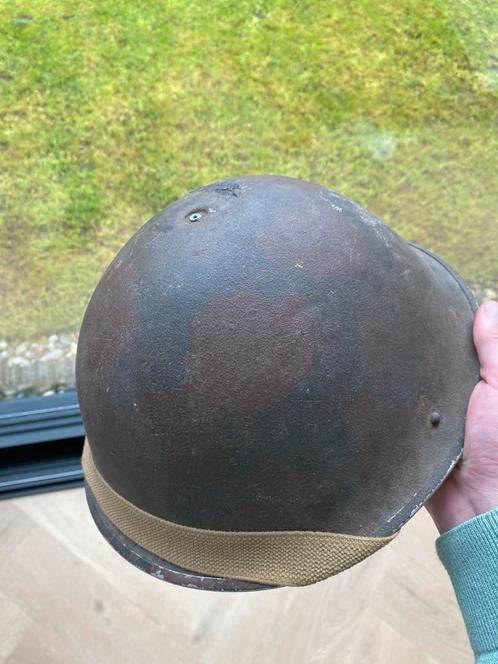 Engelse camouflage"Turtle"helm Mk IV, Verzamelen, Militaria | Tweede Wereldoorlog, Landmacht, Helm of Baret, Engeland, Ophalen of Verzenden