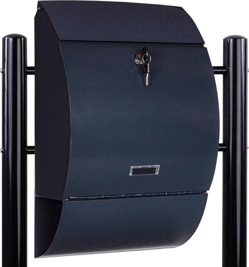Brievenbus staande -3.2 kg - Inclusief slot - Met krantenvak, Tuin en Terras, Brievenbussen, Nieuw, Staande brievenbus, Rvs, Verzenden