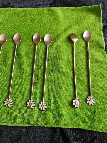 Leuke Cocktail Lepels met Bloem Motief beschikbaar voor biedingen