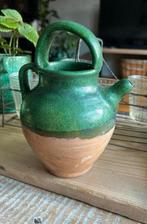 Franse provencaalse kruik met groen, Antiek en Kunst, Curiosa en Brocante, Ophalen of Verzenden