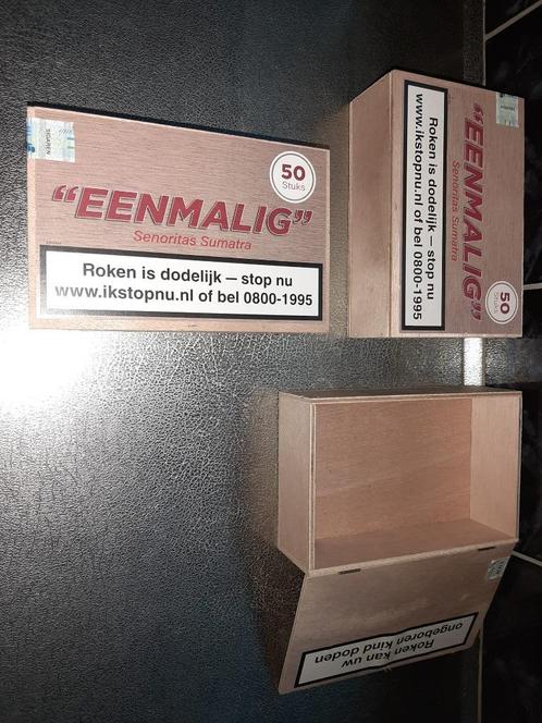 Lege houten Sigarenkistjes (Sumatra -TRIPLEX- form. 50st.)., Hobby en Vrije tijd, Knutselen, Nieuw, Materiaal, Ophalen of Verzenden