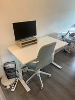 IKEA Trotten zit-sta bureau 120x70 wit, Huis en Inrichting, Bureaus, Ophalen, Zo goed als nieuw