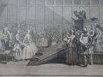 gravure huwelijksceremonie Gereformeerden Amsterdam 1730, Antiek en Kunst, Verzenden