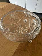Vintage zware kristallen schaal, Huis en Inrichting, Woonaccessoires | Schalen en Manden, Ophalen, Zo goed als nieuw, Rond, Glas