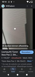 Ikea Vinterbro pax kast deuren, Huis en Inrichting, Kasten | Kledingkasten, Ophalen, Gebruikt, 50 tot 100 cm, 200 cm of meer
