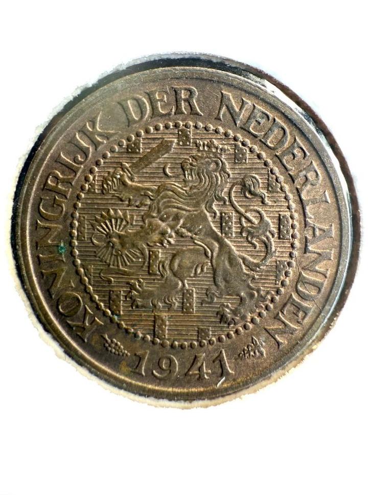 2.5 cent 1941, Postzegels en Munten, Munten | Nederland, Losse munt, Overige waardes, Koningin Wilhelmina, Ophalen of Verzenden