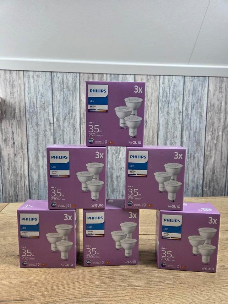 Philips LED Lampen GU10 35W - Nieuw in doos!, Huis en Inrichting, Lampen | Losse lampen, Nieuw, Led-lamp, Minder dan 30 watt, Ophalen of Verzenden