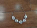 ketting witte kralen met parelmoer effect, Ophalen of Verzenden, Zo goed als nieuw, Wit, Kunststof