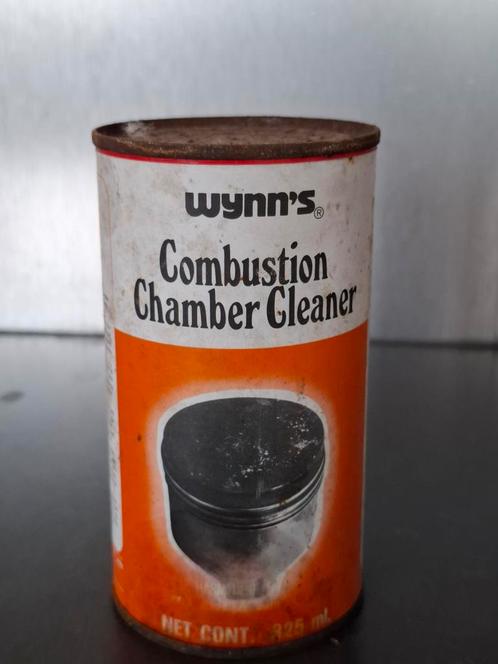 Vintage blik Wynn's Combustion Chamber Cleaner, Verzamelen, Blikken, Gebruikt, Overige, Overige merken, Ophalen of Verzenden