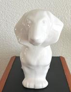 Grote witte teckel van porselein, Ophalen of Verzenden, Zo goed als nieuw, Dier