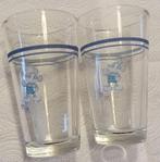 Te Koop: Twee Mickey Mouse glazen. , Ophalen of Verzenden, Gebruikt, Frisdrankglas