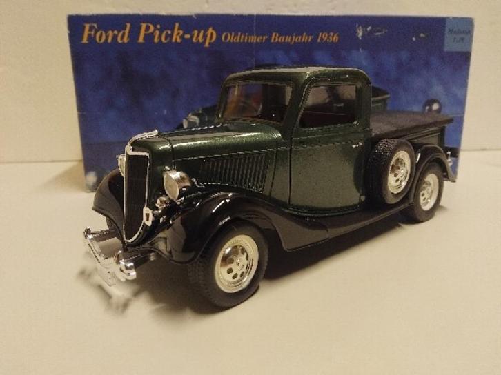 Ford V8 Pick up 1936 groen Eduscho Solido metal 1:18 KRD, Hobby en Vrije tijd, Modelauto's | 1:18, Zo goed als nieuw, Auto, Solido